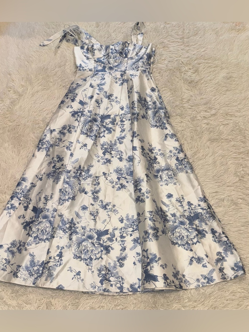 NEW ALFRED SUNG Floral Lace Up A-Line Gown Sz 10 - Picture 4 of 8